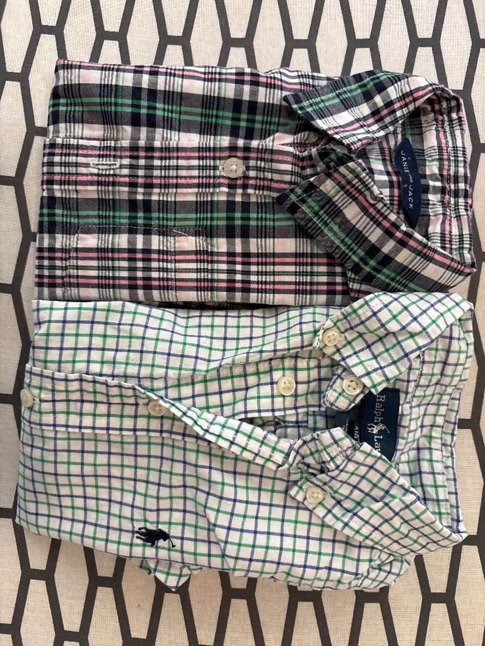 Ralph Lauren and Janie and Jack boys formal check shirt bundle